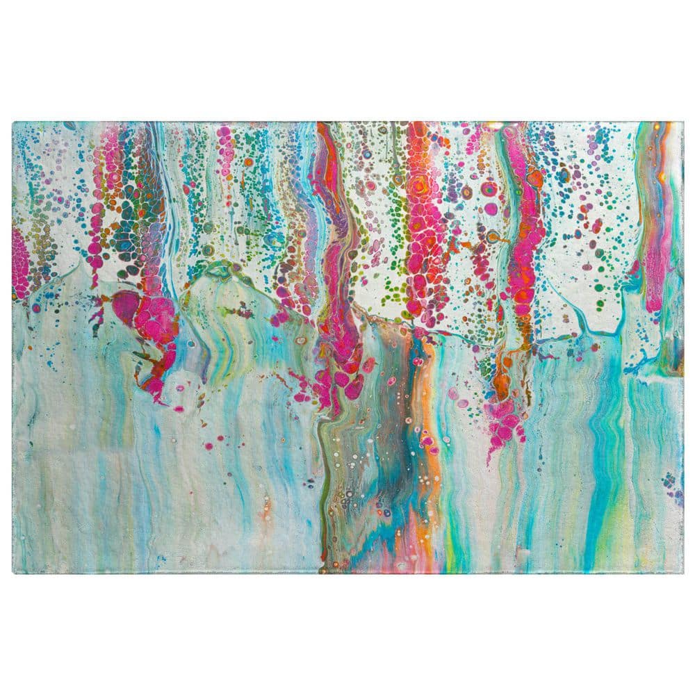 Dream Shag Premium Machine Washable Abstract ADS47 Melody 3 ft. x 4 ft. Area Rug price history on PriceWatchPro