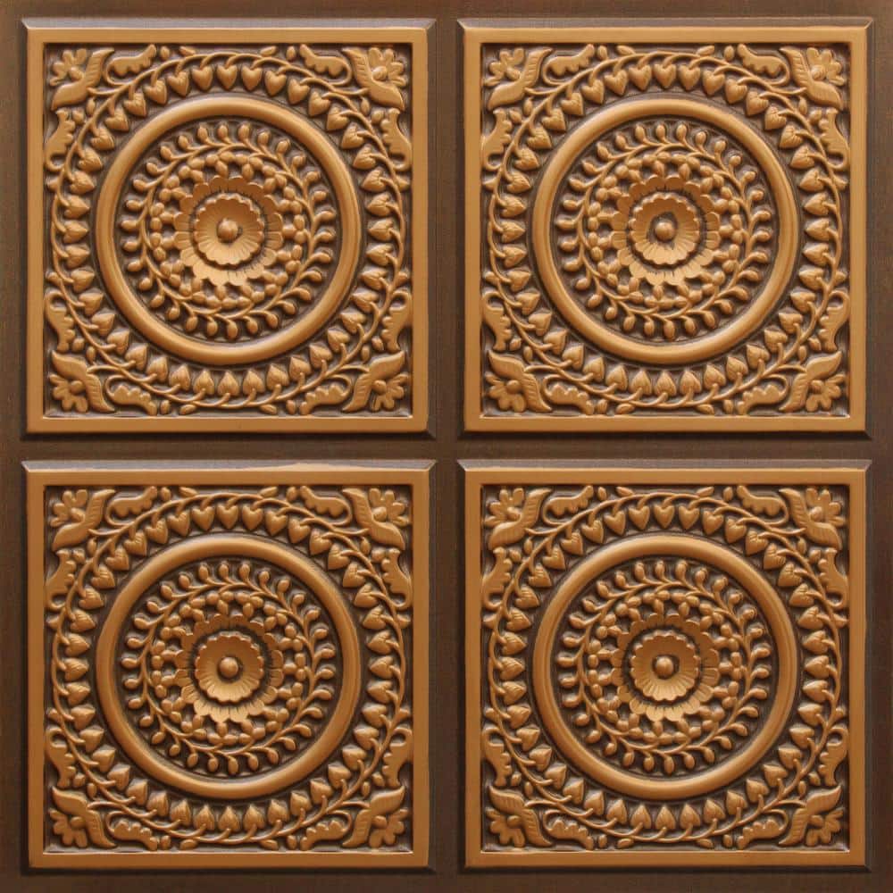Falkirk Perth Antique Gold 2 ft. x 2 ft. Decorative Victorian Glue Up Ceiling Tile (4 sq. ft./case) price history on PriceWatchPro