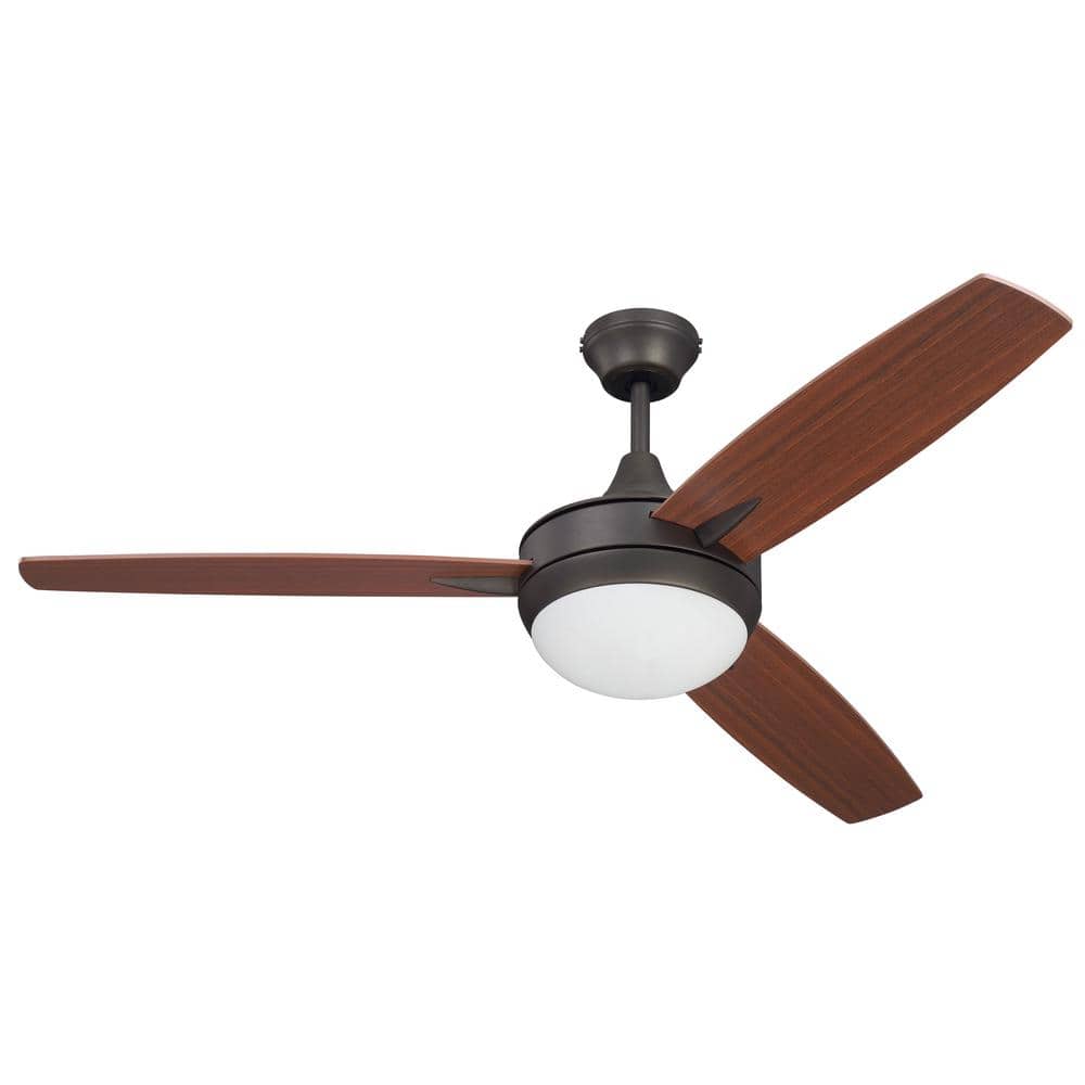 Targas 52" Espresso Ceiling Fan with Mahogany Blades and LED Light