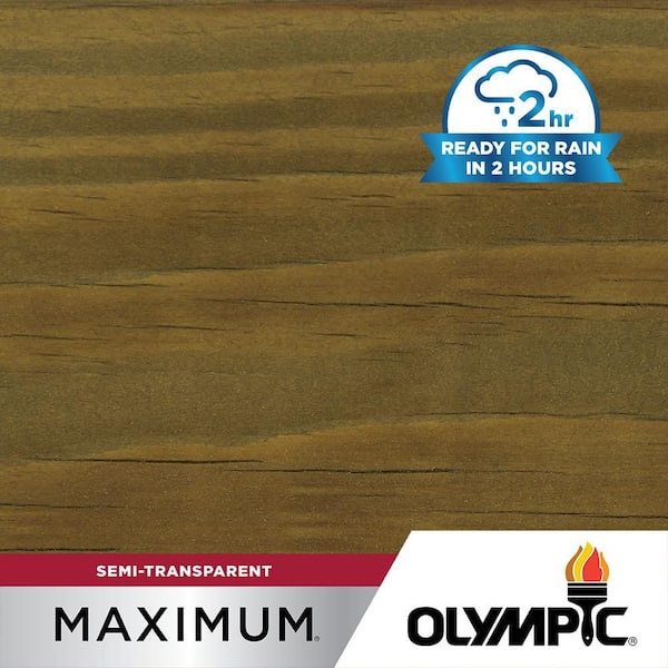 Olympic Maximum 5 gal. ST-2013 Driftwood Gray Semi-Transparent Exterior Stain and Sealer in One Low VOC