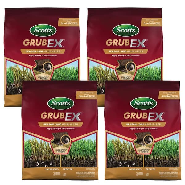 GrubEx1 14.35 lbs. 5,000 sq. ft. Season Long Grub Killer Protects Lawns Up to 4 Months (4-Pack)