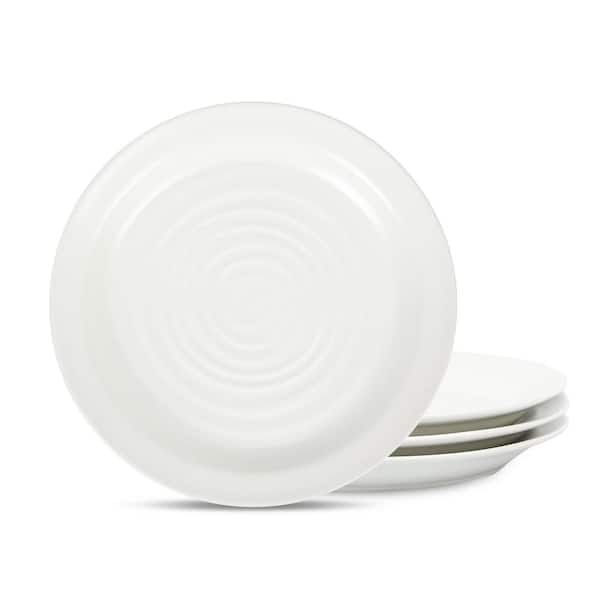 STONE LAIN Orbit 4-Piece White Stoneware Full Set (Service for 4)