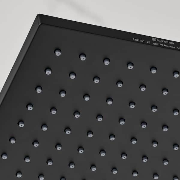 Glacier Bay Modern 1-Spray Pattern 8.8 in. Single Wall Mount Fixed