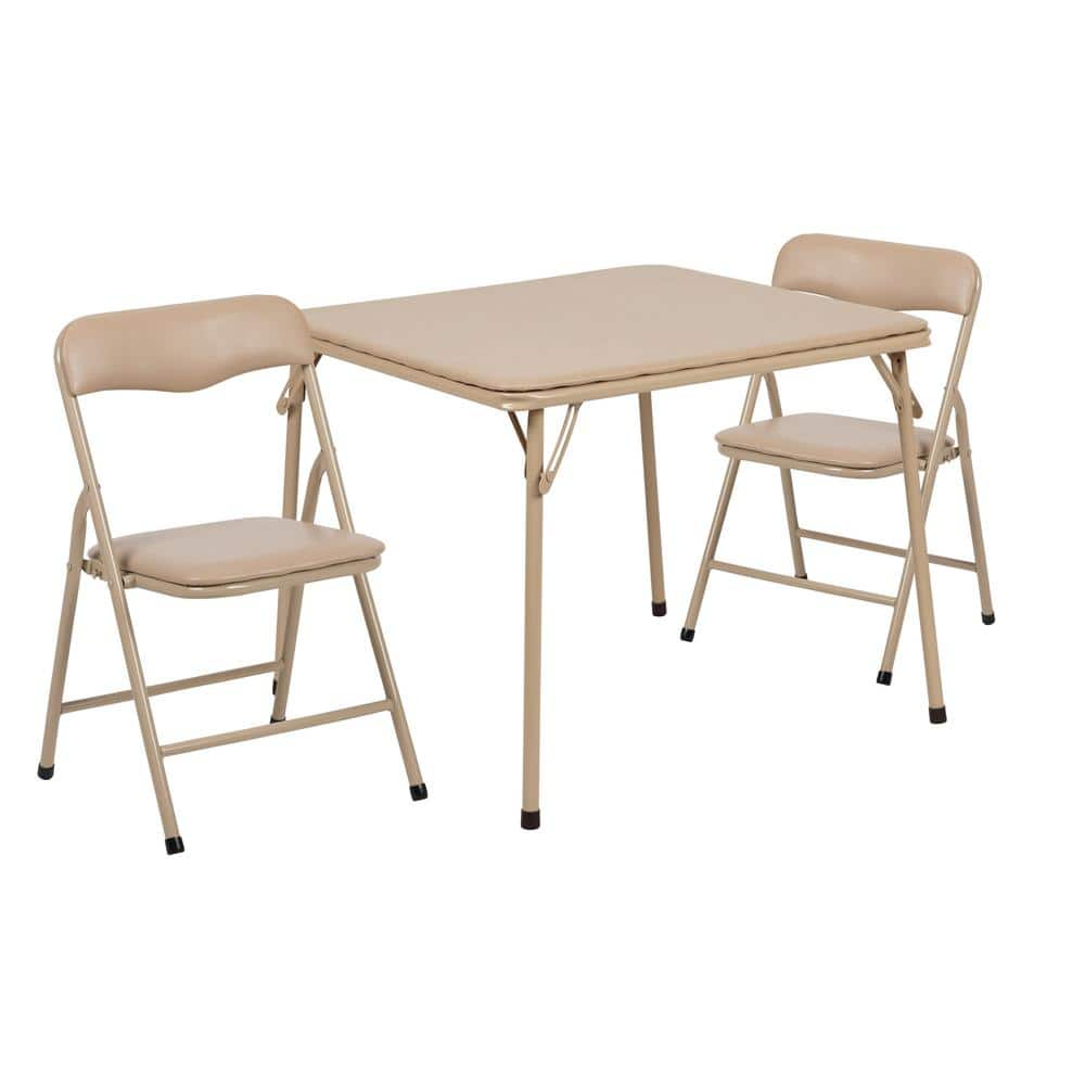 Childrens wooden folding shop table and chairs