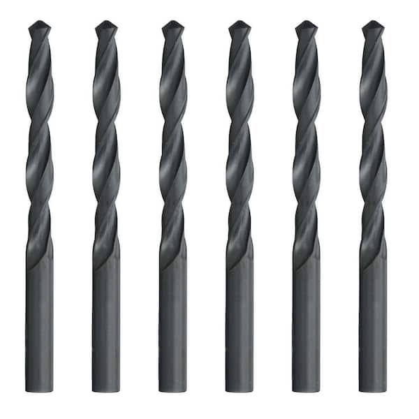 Drill America 27/64 in. High Speed Steel Black Oxide General Purpose Split Point Drill Bit (6-Pack)