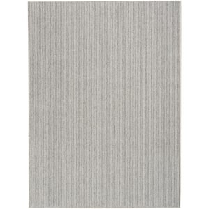 Natural Texture Ivory Grey 8 ft. x 10 ft. All-Over Design Contemporary Area Rug