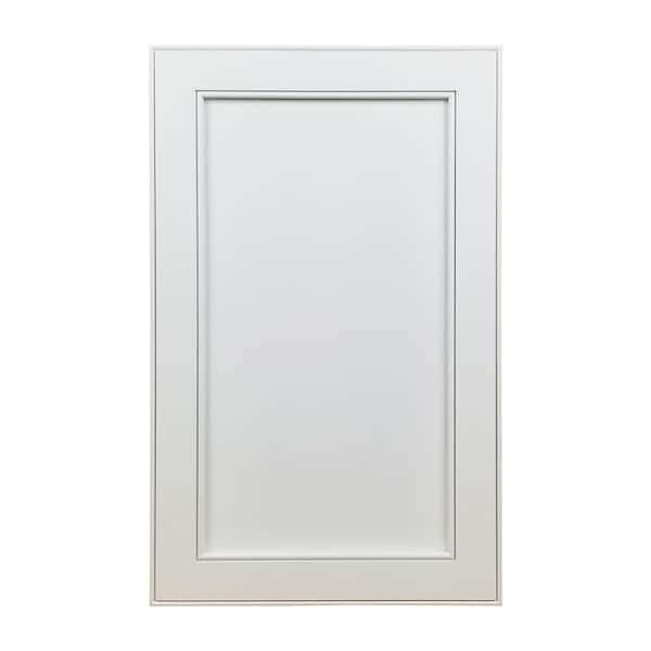 WG Wood Products 15.5 in. W x 35.5 in. H x 3.5 in. D Linwood Bead Panel White Recessed Solid Wood Medicine Cabinet without Mirror