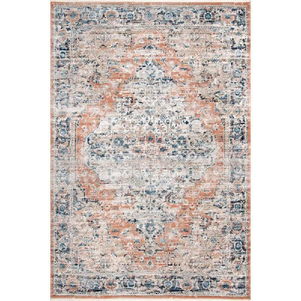Piper Shaded Snowflakes Beige 6 ft. x 6 ft. Square Rug