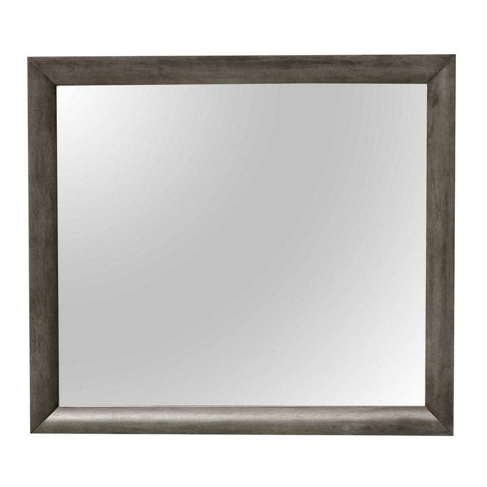 Marilla 35 in. x 39 in. Modern Rectangle Framed Dresser Mirror