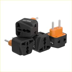 UK to US Travel Adapter, India to US Plug Adapter, Unidapt Adapters for  USA, 2-Pack, Plug Converter, USA Travel Adapter, EU to US with Dual Inputs,  Universal to American Outlet Plug 