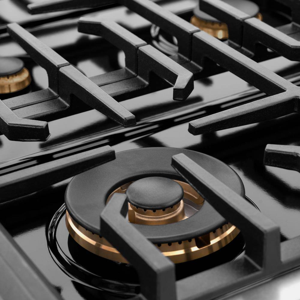 ZLINE 36" Stainless Steel Gas Range with Brass Burners and Convection Oven