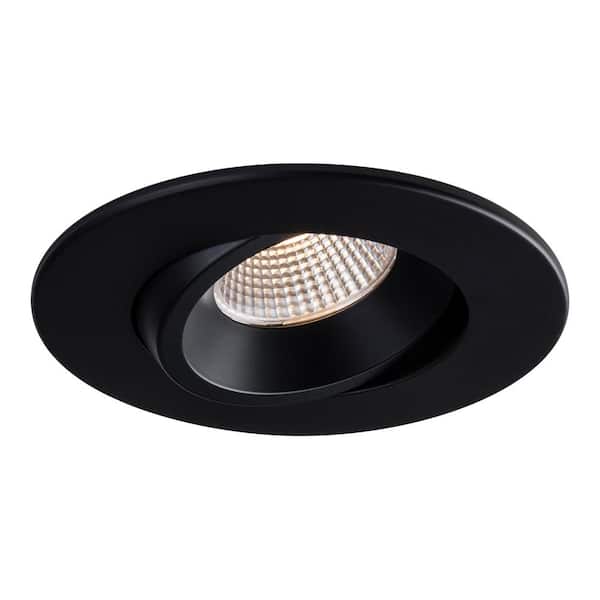 Liteline SPEX Lighting - 4-in. Selectable CCT5 New Construction, Canless Integrated LED Black Trim Regressed Gimbal Fixture