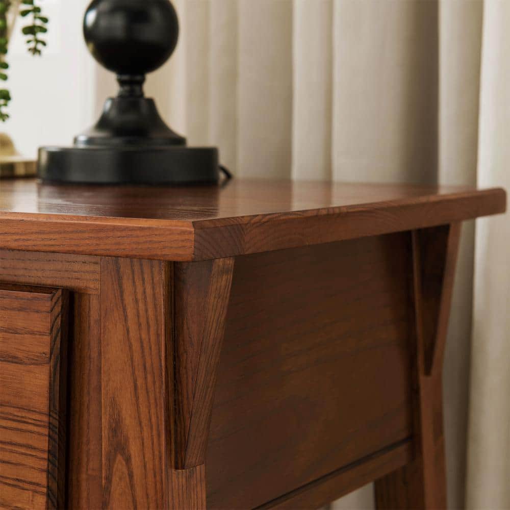 Russet Solid Wood End Tables with Storage, 2-Pack