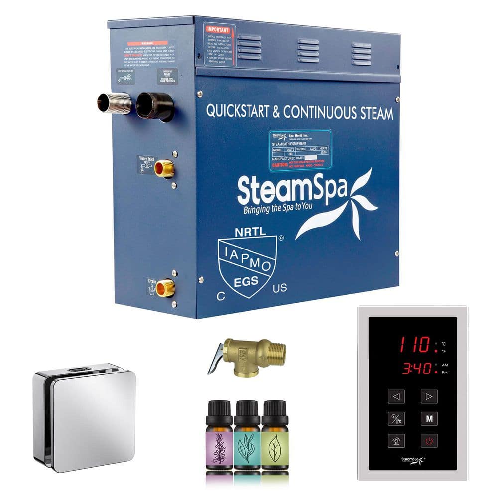 Oasis Series 6000-Watt Steam Generator with Continuous Steam Plus Easy Touch Pad in Polished Chrome price history on PriceWatchPro