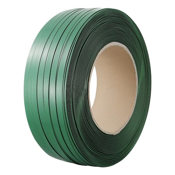 VEVOR Packaging Polyester PET Strapping Roll, 4,000 ft. Length x 0.63 in. Width x 0.03 in. Thickness, 992 lbs., Green