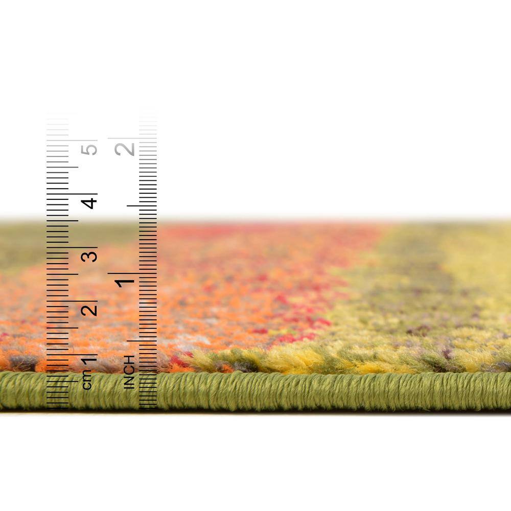 Varicolored Floral Field 3'3" x 5'3" Synthetic Indoor Area Rug