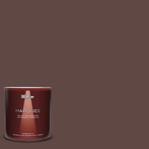 BEHR MARQUEE 1 qt. #710B-7 Rich Mahogany Matte Interior Paint & Primer