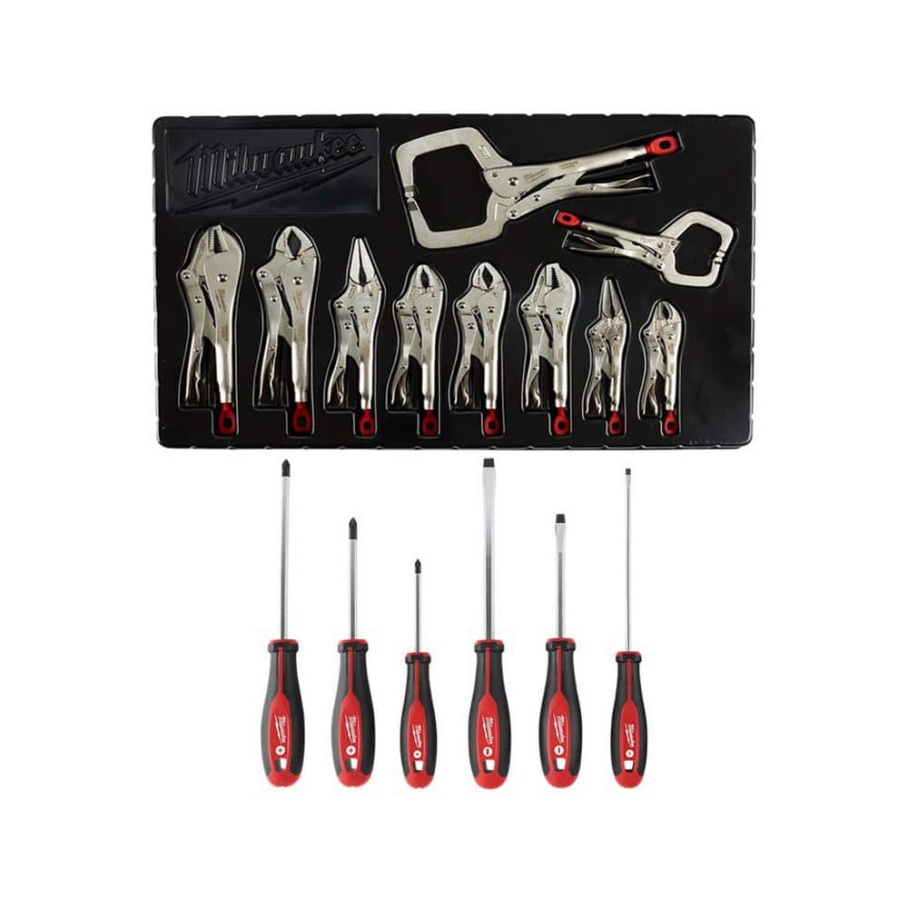 Milwaukee Torque Lock Locking Pliers with Screwdriver Set (16-Piece)