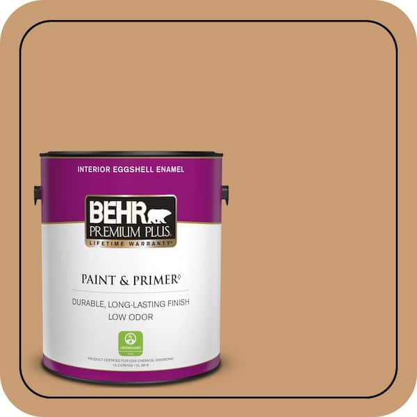 BEHR PREMIUM PLUS 1 gal. #S270-5 Gingersnap Eggshell Enamel Low Odor Interior Paint & Primer