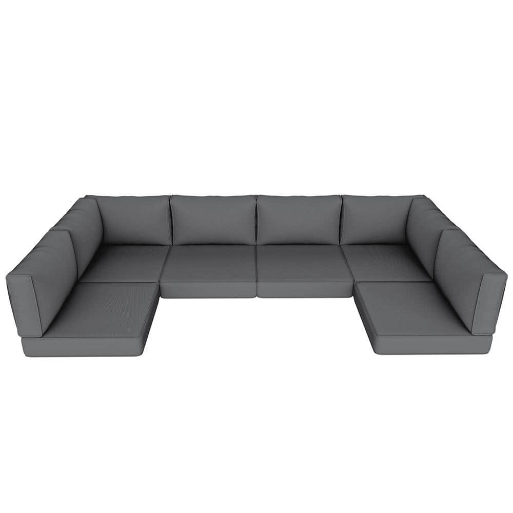 Outdoor Replacement Cushions, 14-Piece Couch Cushions Patio Sofa Cushions for Patio 6 Seat Sectional Cushion