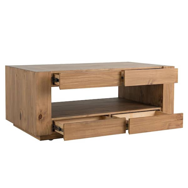 Acme Furniture Harlan 50 in. Oak Rectangle Wood Coffee Table
