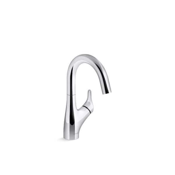 KOHLER Rival Single-Handle Bar Sink Faucet in Polished Chrome