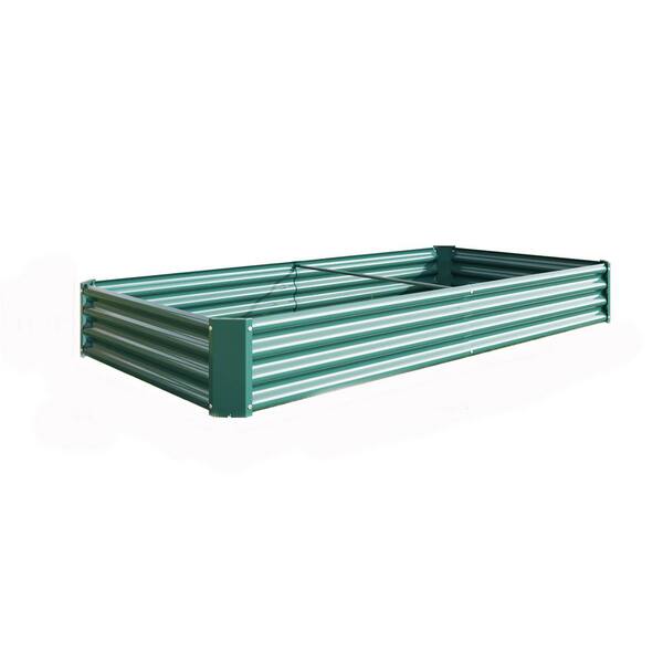 Unbranded 91.34 in. L Green Metal Raised Beds