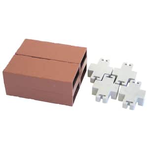 Unlit Bricks and 4 Connectors (No Solar Cubes) for Let's Edge It! Plastic Brick Edging (Set of 4)