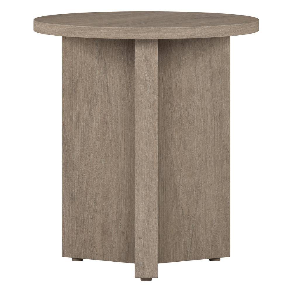 Anders 20 in. Alder Brown Round MDF Top End Table - thumbnail 4