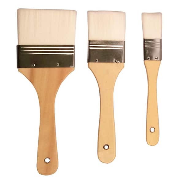 Zibra 4-Pack Multiple Sizes Assorted Brush Set Polyester Paint Brush