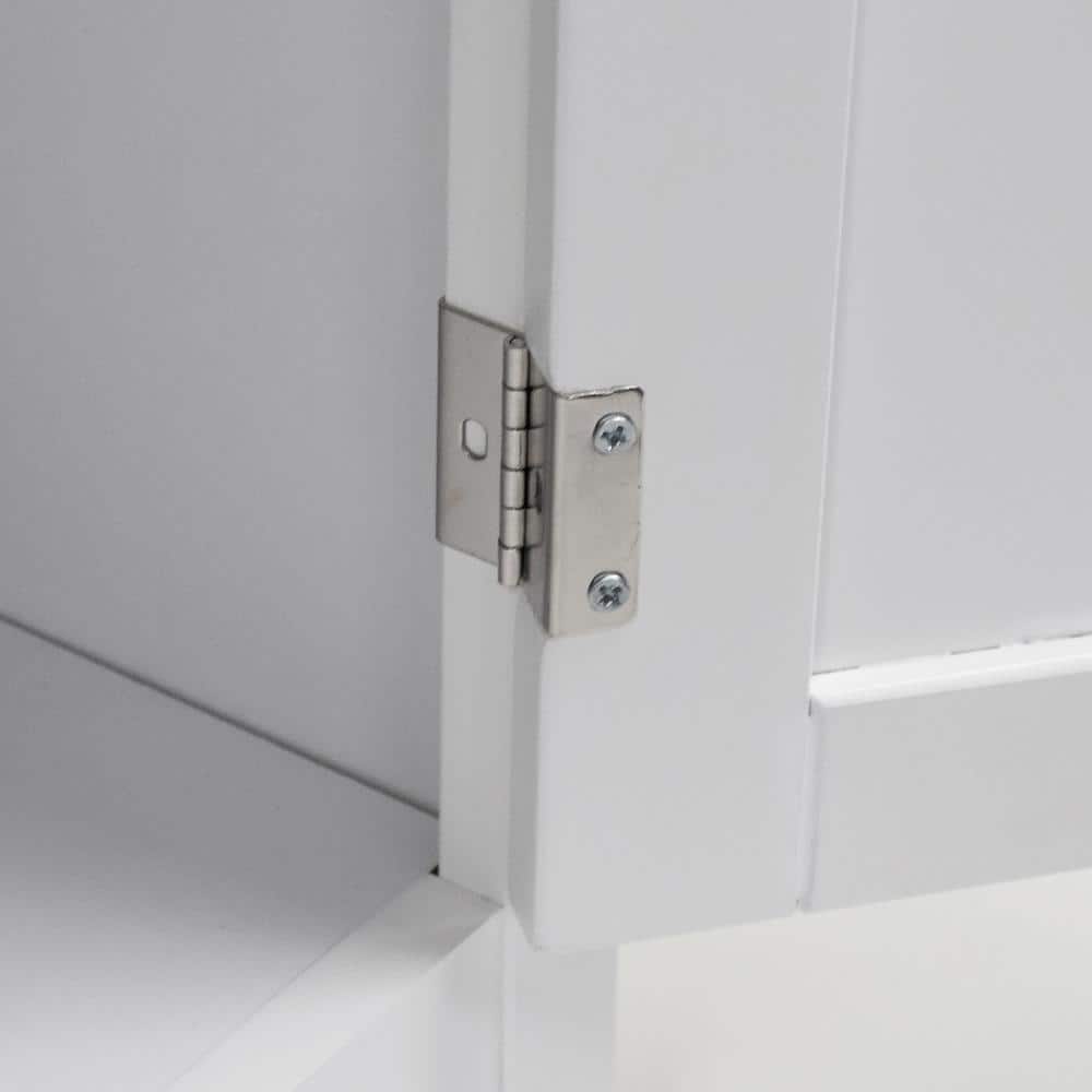 Classic White 63.75'' Raised Panel Corner Kitchen Pantry