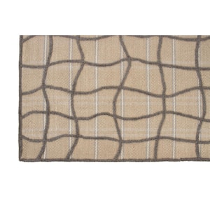 B1746 Brown 7 ft. 6 in. x 9 ft. 6 in. Hand Tufted Looped High and Low Wool Area Rug