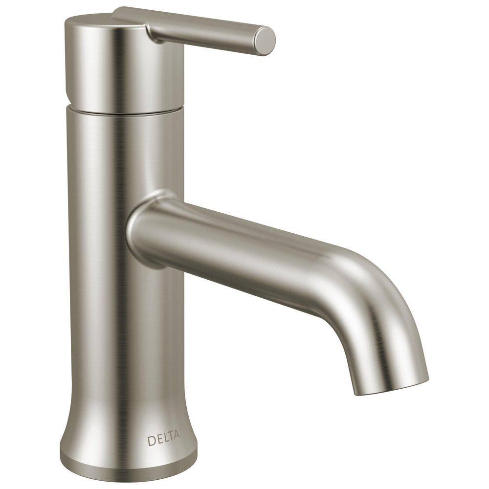 Delta Trinsic 1 Handle Single Hole Bathroom Faucet with Valve Included ...