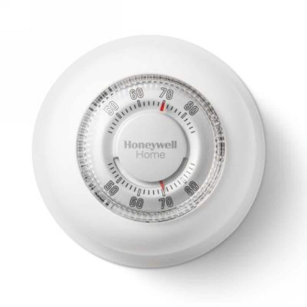 Honeywell Round Non-Programmable Thermostat with 1H Single Stage ...