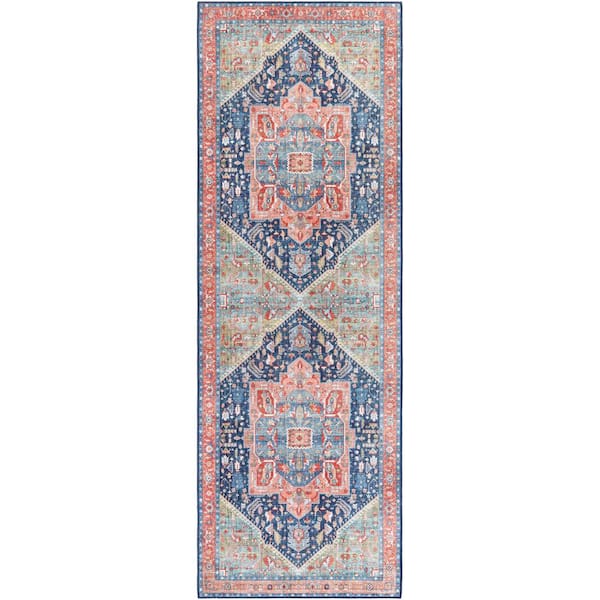 Livabliss Bree Navy 3 ft. x 8 ft. Indoor Area Rug