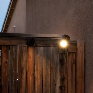 Wirelessly Connected Battery Operated Black LED Spotlight with Outdoor Motion Sensor