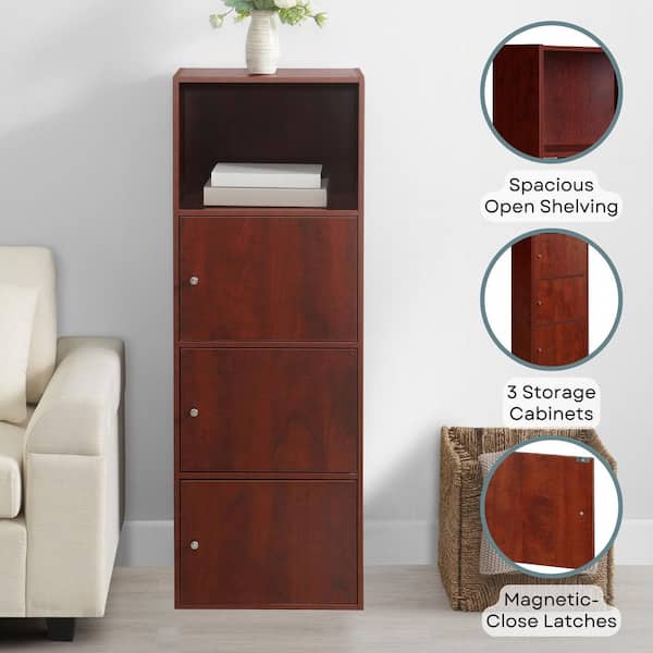 Convenience Concepts Xtra Storage Cherry 46.75 in. 3 Door Cabinet