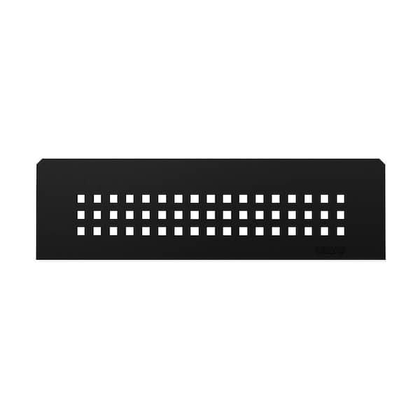 Shelf-N 11-13/16 in W Matte Black Textured Color-Coated Aluminum Square Niche Shelf Floor Installation Kit for Accessory