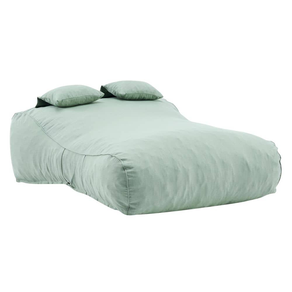 Aldren Mint Olefin Paito Bean Bag Daybed Outdoor Lounge Chair with Pillows price history on PriceWatchPro