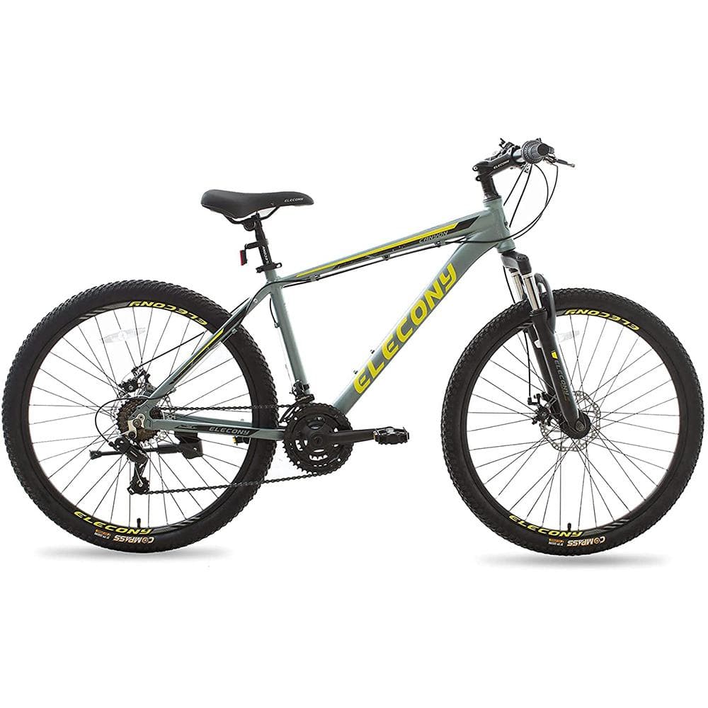 26 in. Gray Mountain Bike Shimano 21 Speeds with Mechanical Disc Brakes
