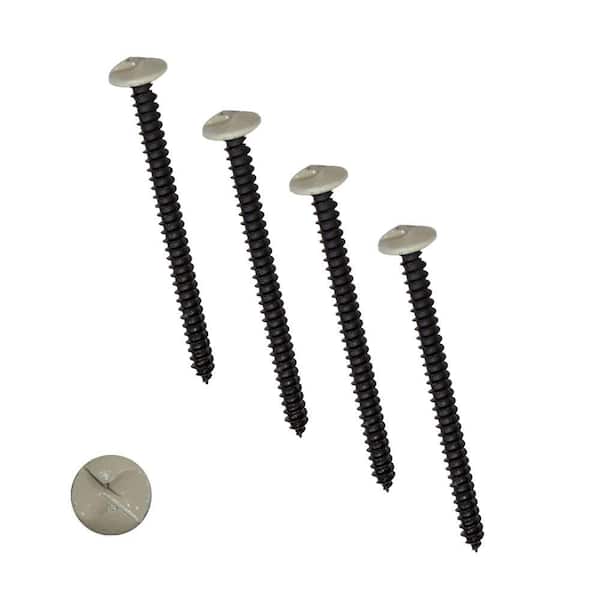 Unique Home Designs 4 in. Navajo White 1-Way Screws (4-Pack)