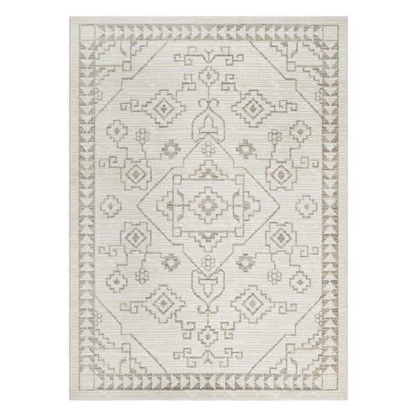 Concord Global Trading Nizza Collection Dakota Ivory 5 ft. x 7 ft. Traditional Area Rug