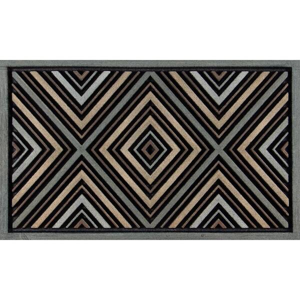 StyleWell Wood Diamonds Multi 18 in. x 30 in. Door Mat 60730286518x30 ...