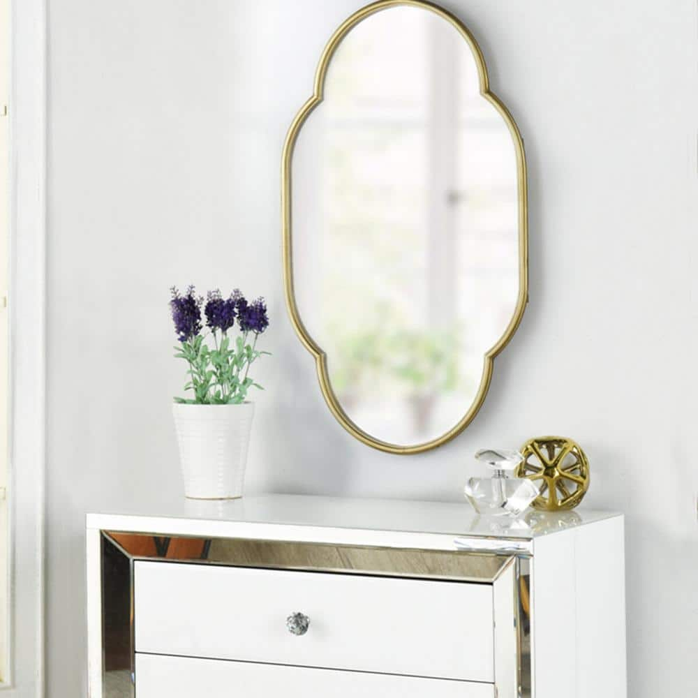 StyleWell Medium Ornate Gold Classic Accent Mirror (37 in. H x 21 in. W)