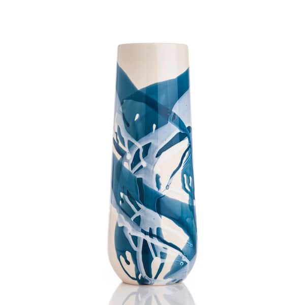 Abigails Splash Blue & White Vase