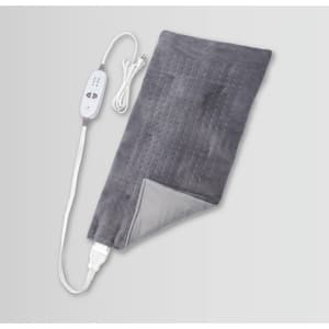 13.78 in. W x 25.59 in. D Weighted Massaging Heating Pad Ultra DLX Gray