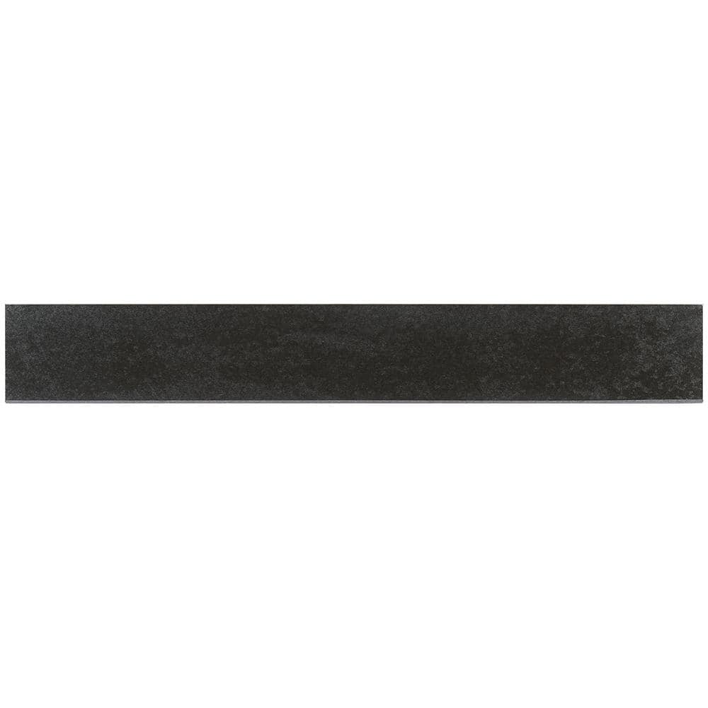 Large Format Matte Black Porcelain Rectangular Bullnose Tile