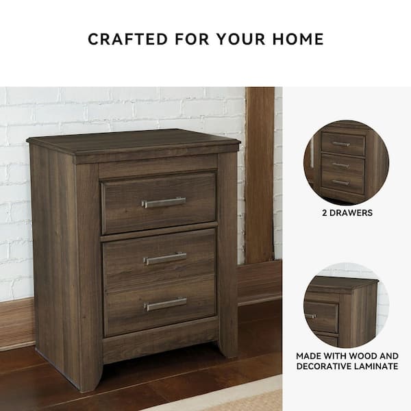 Signature DESIGN BY ASHLEY Juararo Dark Brown 2-Drawer 24.06 in. W