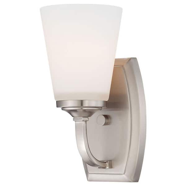 Minka Lavery Overland Park 1-Light Brushed Nickel Bath Light