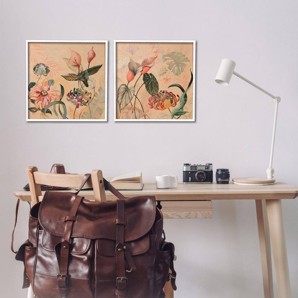 Elegant Flower Organics by Dusza 2-Piece White Framed Nature Giclee Art Print 17 in. x 17 in. price history on PriceWatchPro